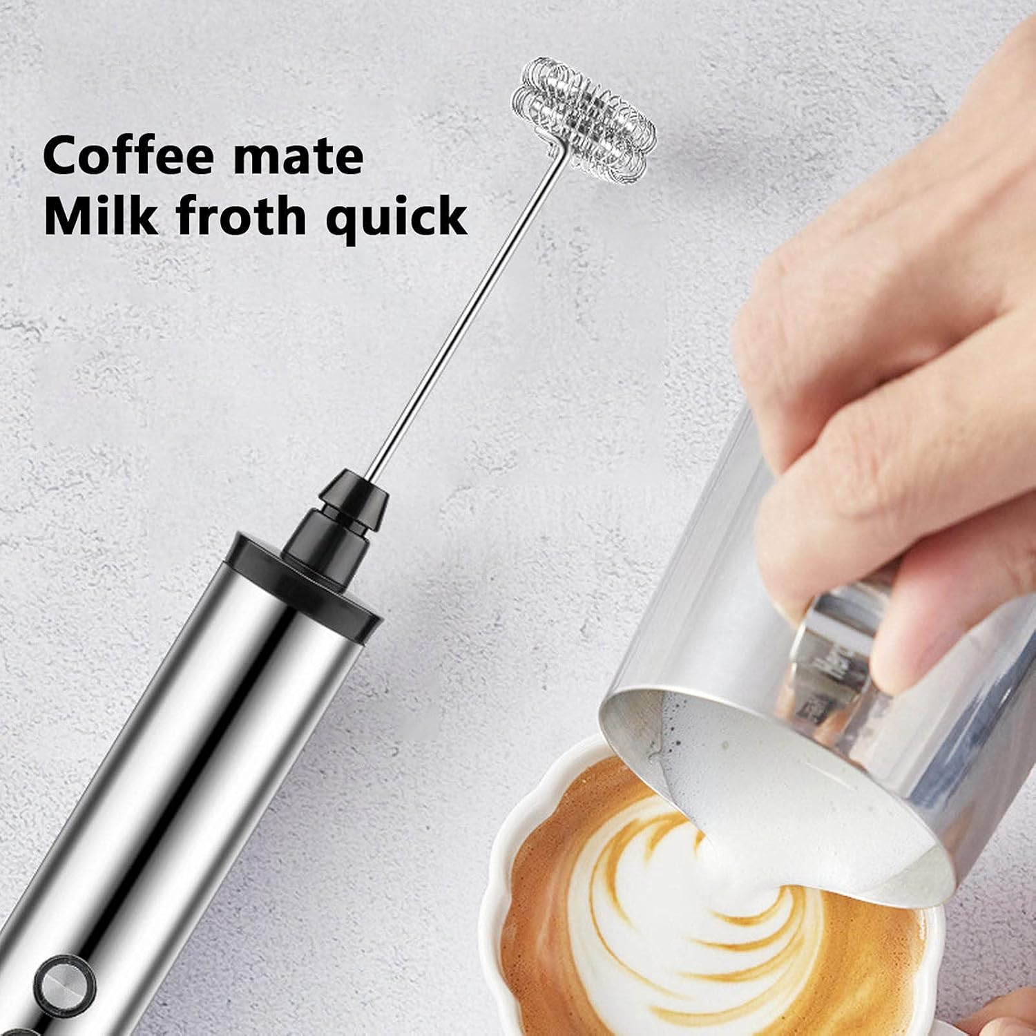 Healthy Kitchen Gadgets - Elektryczny trzepak do mleka 3 w